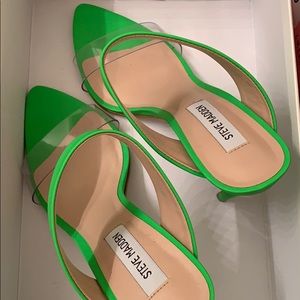 Steve Madden neon green heels